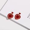 Korean Dongdaemun Enamel Glaze Stud Earrings: Elegant, Versatile, Trendy Street Style Jewelry for Women.