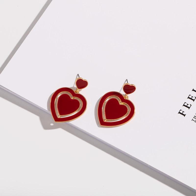 Korean Dongdaemun Enamel Glaze Stud Earrings: Elegant, Versatile, Trendy Street Style Jewelry for Women.