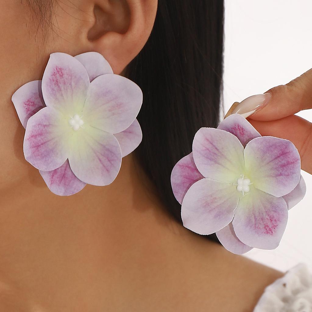 New Summer Phalaenopsis Pearl Flower Stud Earrings Pastoral Fresh Vacation Style Photo Atmosphere Ear Jewelry For Women