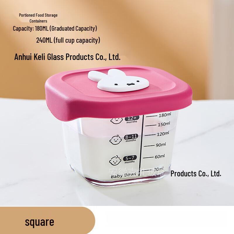 Abay Baby Food Steaming & Storage Glass Bowl Set