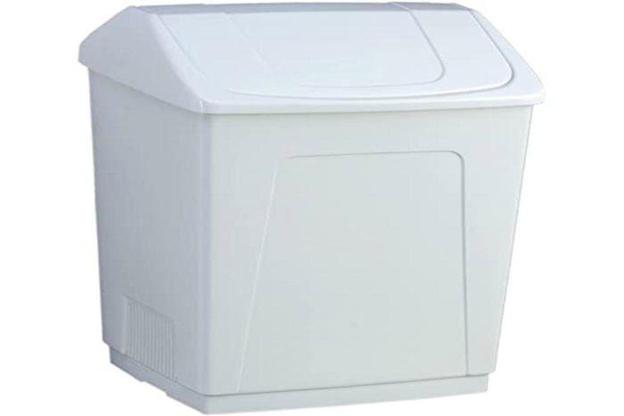 Corbeille à papier - Denox - 600072 - Blanc - 55 L - Couvercle basculant