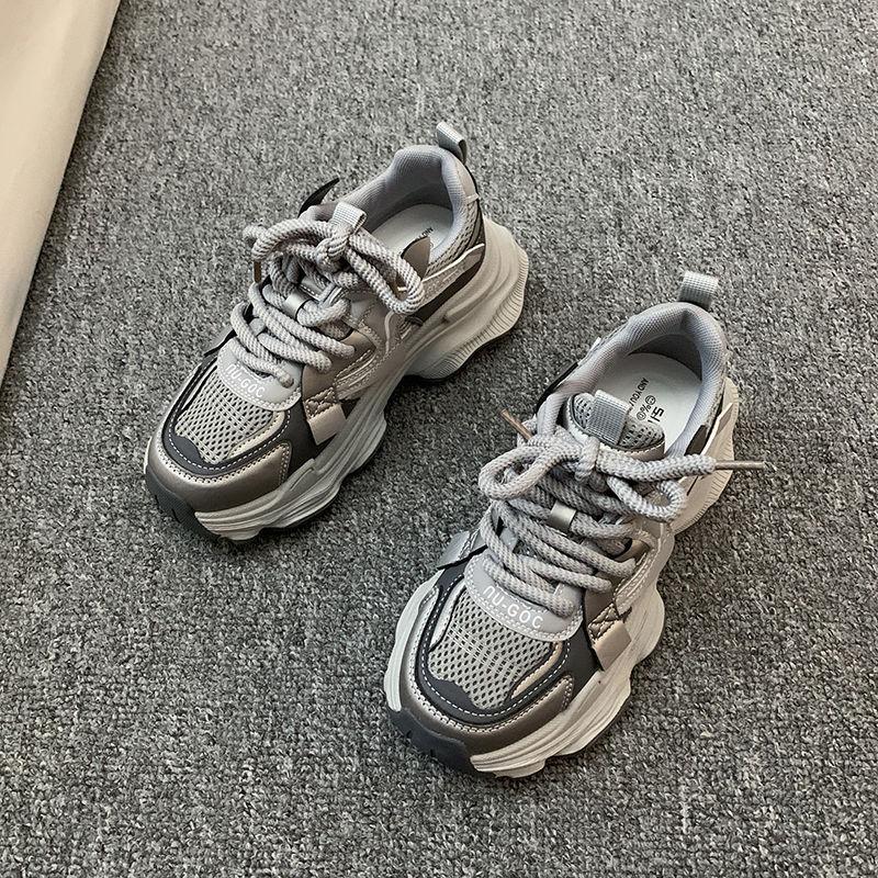 

Туфли на платформе детские осенние новые маленькие легкие повседневные туфли универсальные сетчатые дышащие кроссовки для папы 40 серый