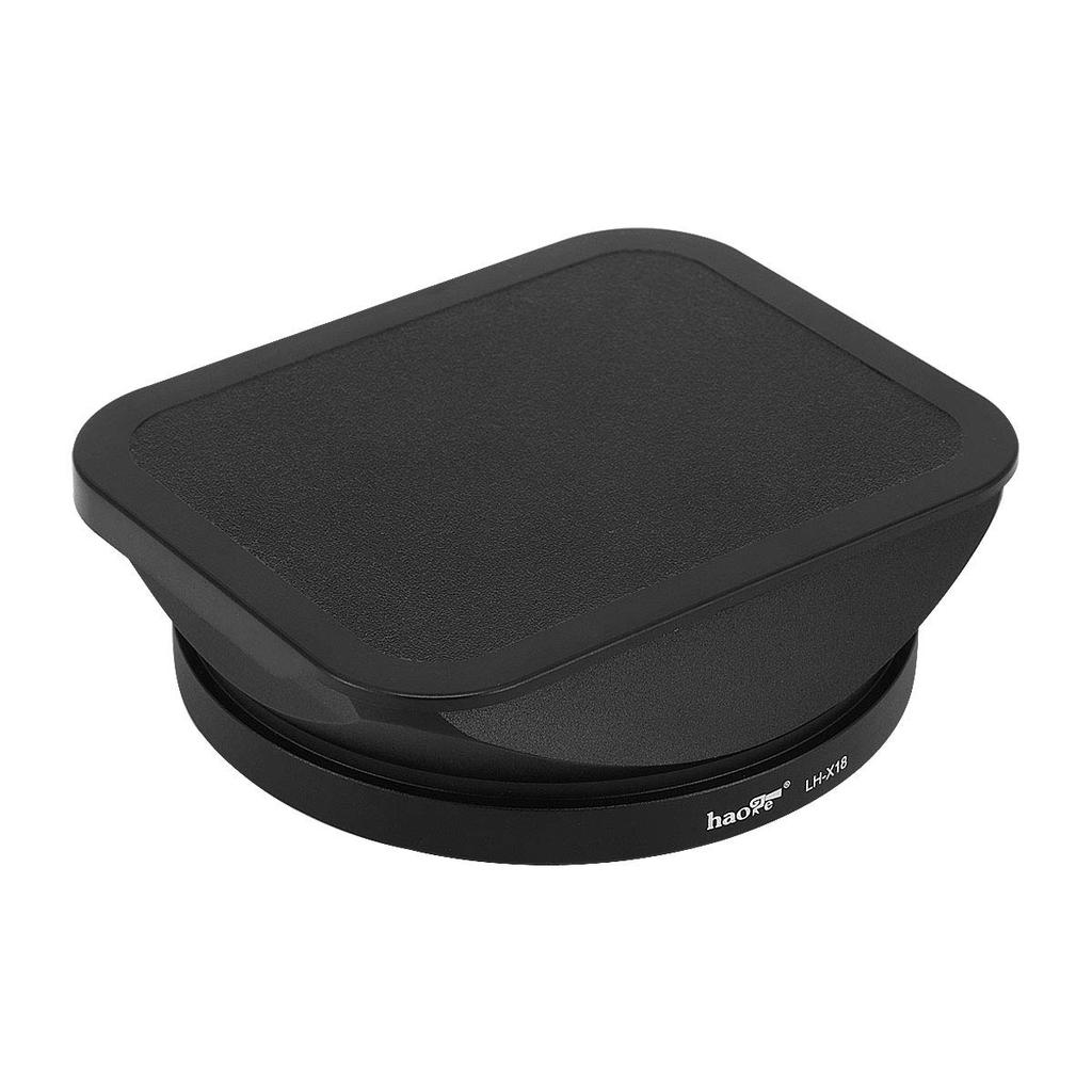 Haoge Bayonet Metal Square Lens Hood Shade and Cap for Fujifilm Fujinon XF F4 R OIS WR Lens LH-X18 16-80mm XF16-80mmF4