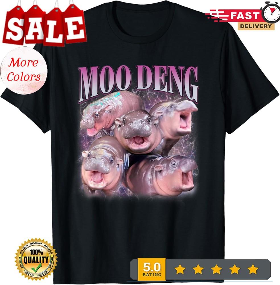 2025/Moo-Dend The Famous Baby Pigmy Hippo Moodeng Unisex T-Shirt Unisex T-Shirt XXXXL