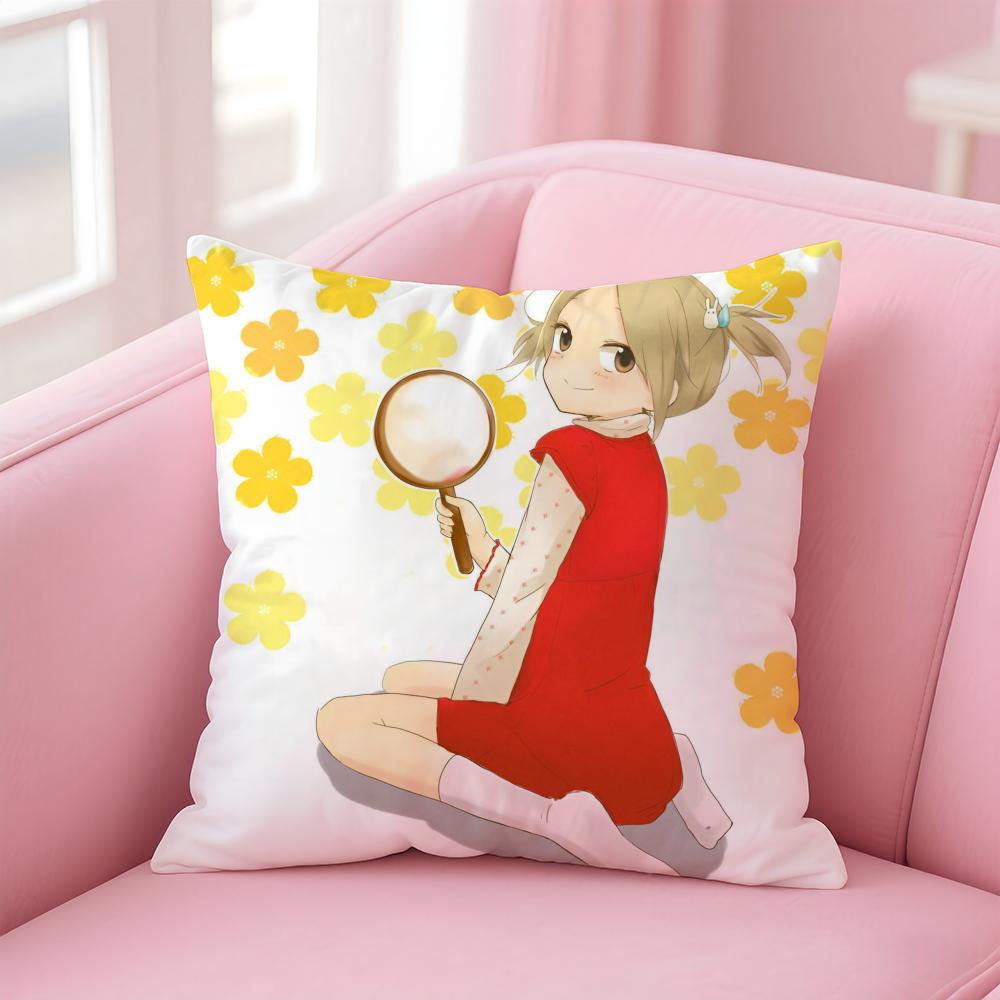 Cute Heartwarming Anime BBunny Drop Cushion Cover Pillowcase Short Plush Invisible zipper Room Sofa Cushion Cover