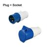 240V 16A 3-Pin Blue On-site Industrial Socket Male/Female IP44 2P Grounded