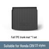 Eco-Friendly TPE Car Floor Mats for 2023 Honda CRV - Waterproof, Wear-Resistant Backrest and Trunk Mats with Galaxy Carpet Design.