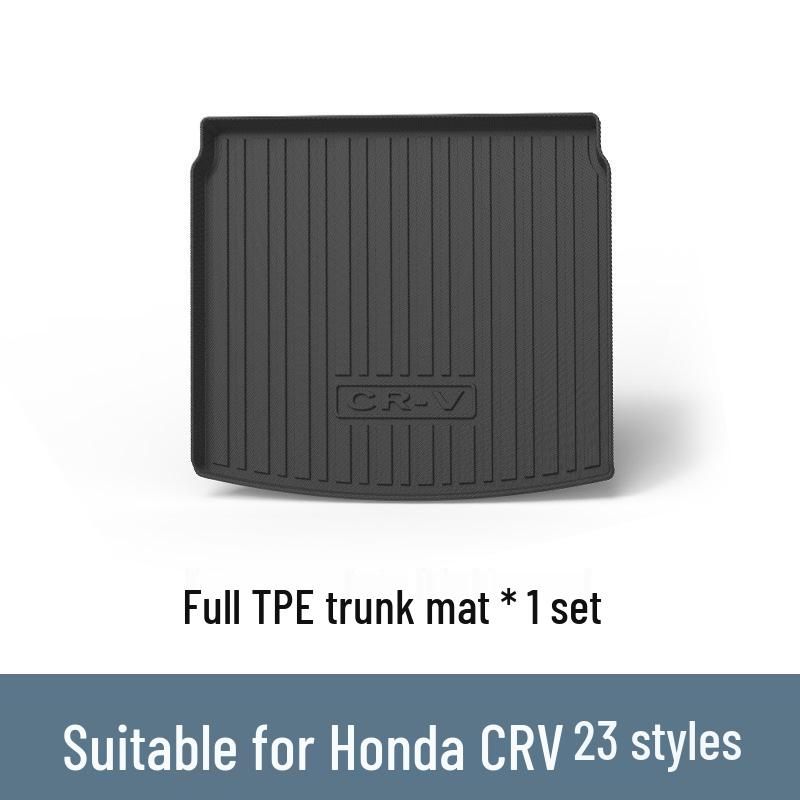 Eco-Friendly TPE Car Floor Mats for 2023 Honda CRV - Waterproof, Wear-Resistant Backrest and Trunk Mats with Galaxy Carpet Design.