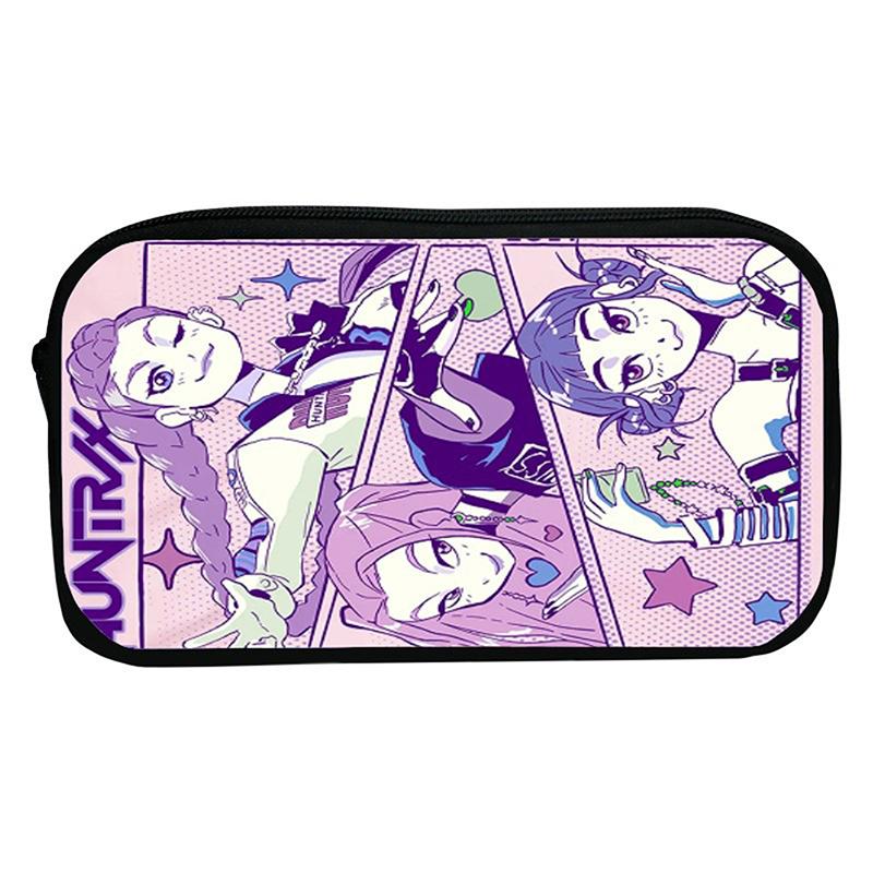 Kpop Łowcy Demonów Uczeń Piórnik Kreskówkowy Duża Pojemność Pudełko na Kredki Artykuły Papiernicze Torba do Przechowywania Kosmetyków dla Dziewczynki Prezenty