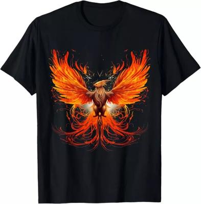 Rising Fire Fenix Mythical Bird Shirt Fiery Phoenix Art TShirt Unisex TeeHot Unisex T-Shirt