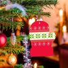 20Pcs DIY Paintable Wooden Christmas Tree Decorations Blank Gloves And Ropes For Handicrafts Home Decor Hanging Drop Ornaments