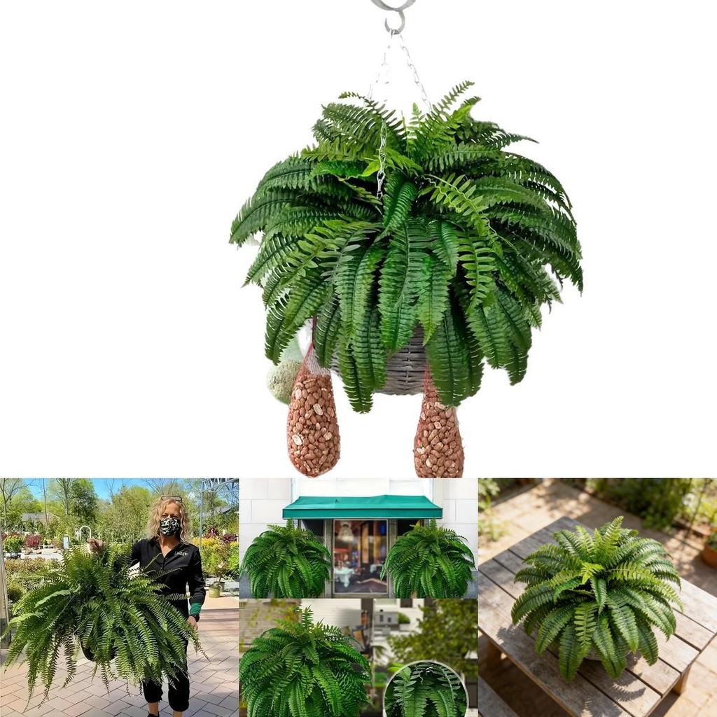 Artificial Boston Fern Foliage With Durable Silk Material For Event Decoration And Photography Props