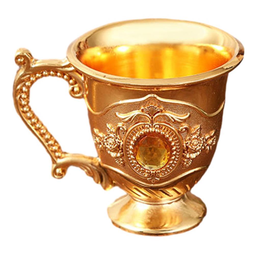 Decorative Tea Cup European Style Coffee Mug Metal Wine Drinking Cups Bar Party Kitchen Dining Table Dinnerware Decor