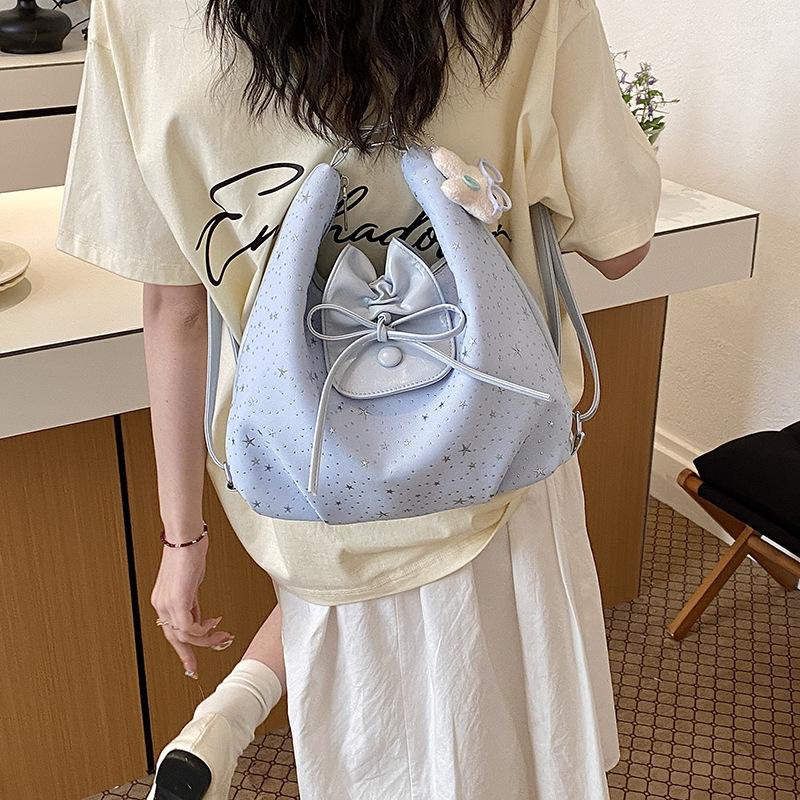 New Korean Star Polka Dot Handbag Multi-Functional Backpack Trendy Versatile Commuter Shoulder Armpit Bag