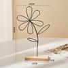 Industrial Wrought Iron Floral Ornament for Home, Desktop, or Wine Cabinet Decoration