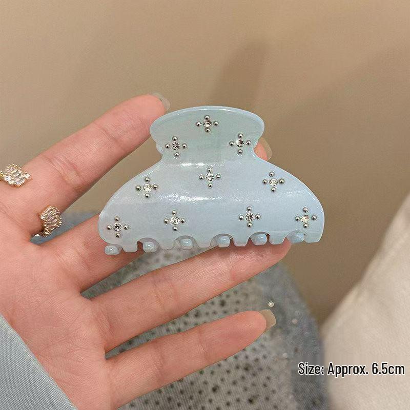 Koreanischer Eleganter Kürbisbogen Polka Dot Haarspange - Groß, Cremige Texturierte Hochsteckfrisur-Accessoire