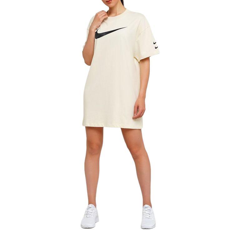 Nike Kurzärmeliges Kleid Damen Ecru CJ3829-238