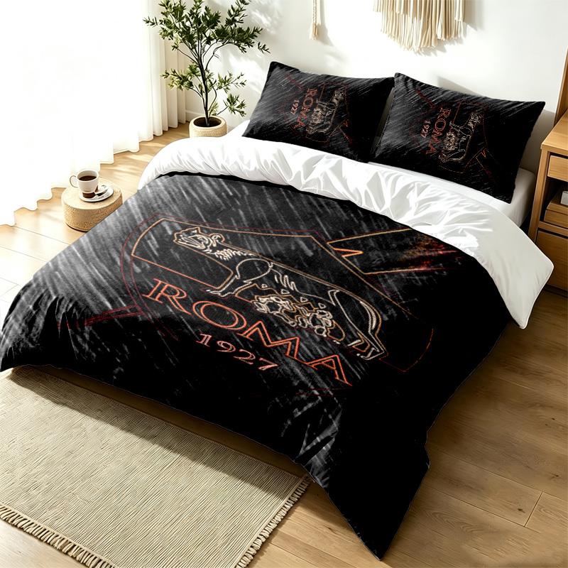 A.S Roma 3pc Duvet Cover Set Simple Modern Bedding Set Wrinkle Resistant Soft Fabric All Season Use a perfect gift