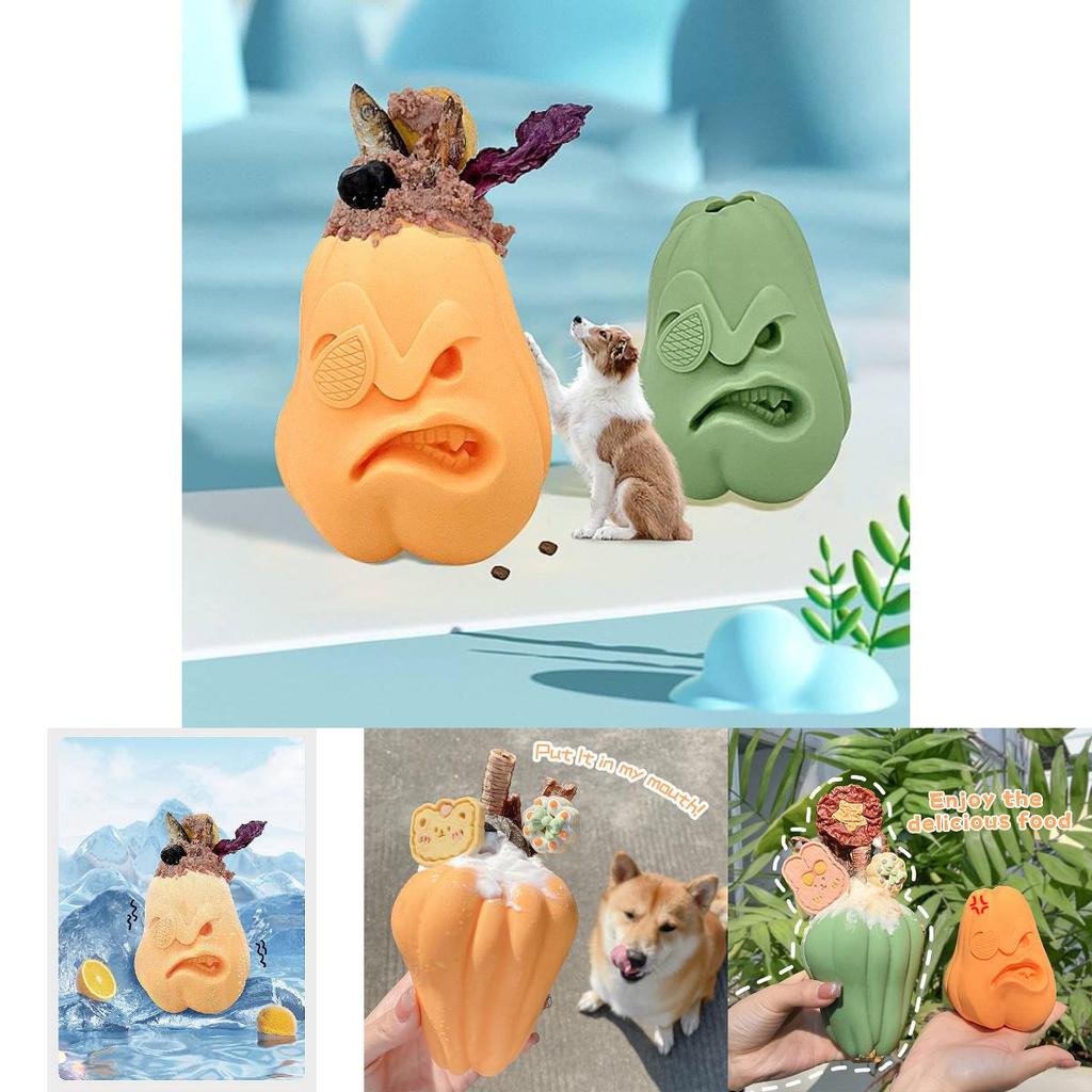 Durable Silicone Pet Food Toy Pumpkin Pirate Design For Dogs And Cats Anti-bite