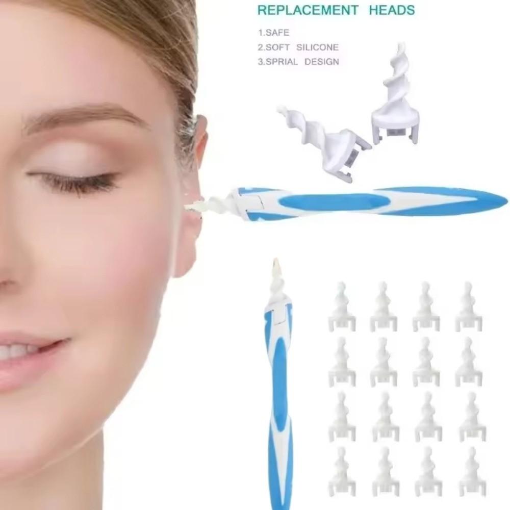 Soft Ear Wax Earpick 360° Rotary Ear Wax Remover Tool Ear Spoon Spiral Ear Cleaner  Ear Care