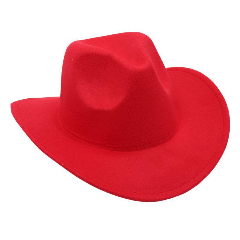 Simple Children'S Top Hat Bare Cowboy Hat Performance Jazz Hat Children'S Felt Hat Dance Troupe Wool Hat