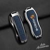 Alloy Leather Car Key Case Cover 3/4 Button Key Protector Shell For Porsche Panamera Cayenne 971 911 9YA Macan Boxster STICKER IJCDF1