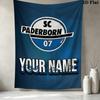 Benutzerdefinierter Name Sc Paderborn Wandteppich Ästhetisches Wandbehang Gedruckter Stoffdecke Dekorative Wandteppiche für Schlafzimmer Wohnzimmer Heimdekoration