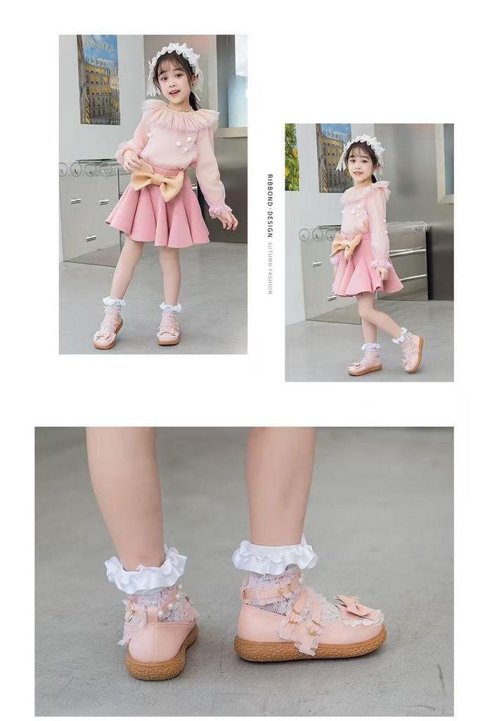 2026 Spring/Autumn Toddler Girls' Lolita Princess Leather Flats