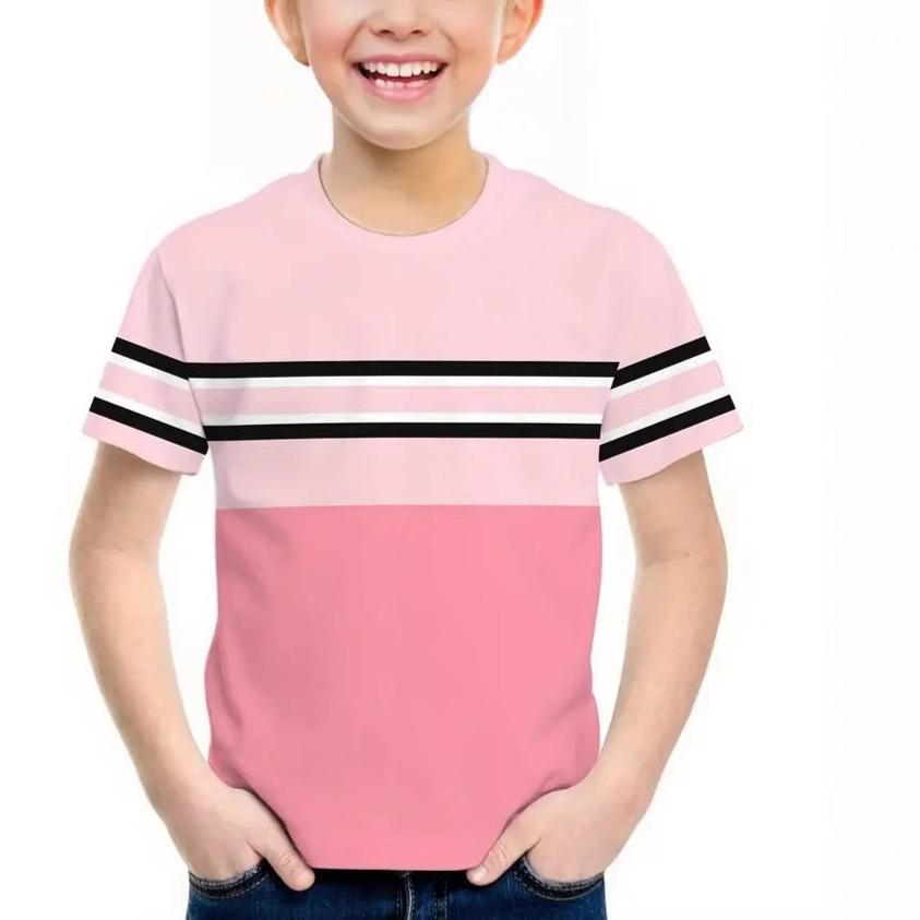 Girls' T-shirt 2025 New Leisure High Quality Letter Pattern Children's Short Sleeved T-shirts Kids