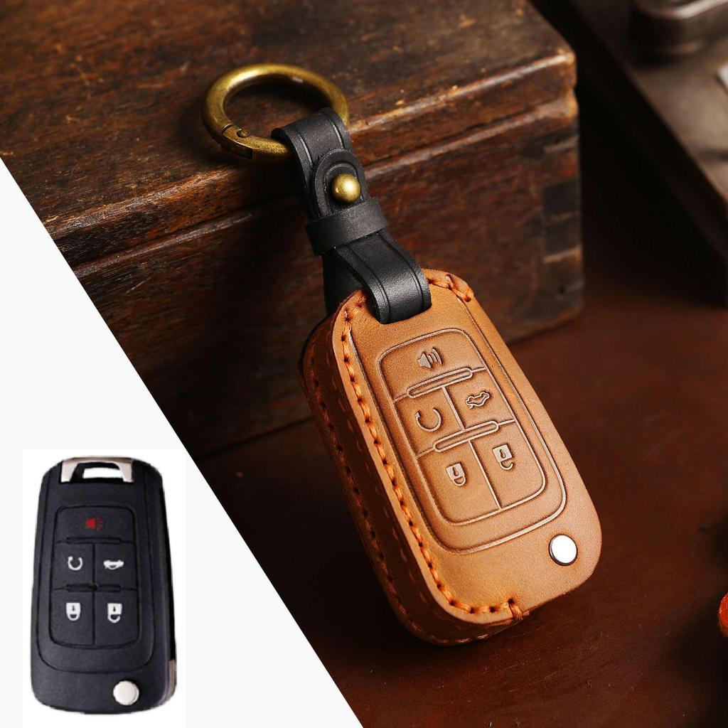 Handmade Leather Buick & Chevrolet Folding Car Key Cover