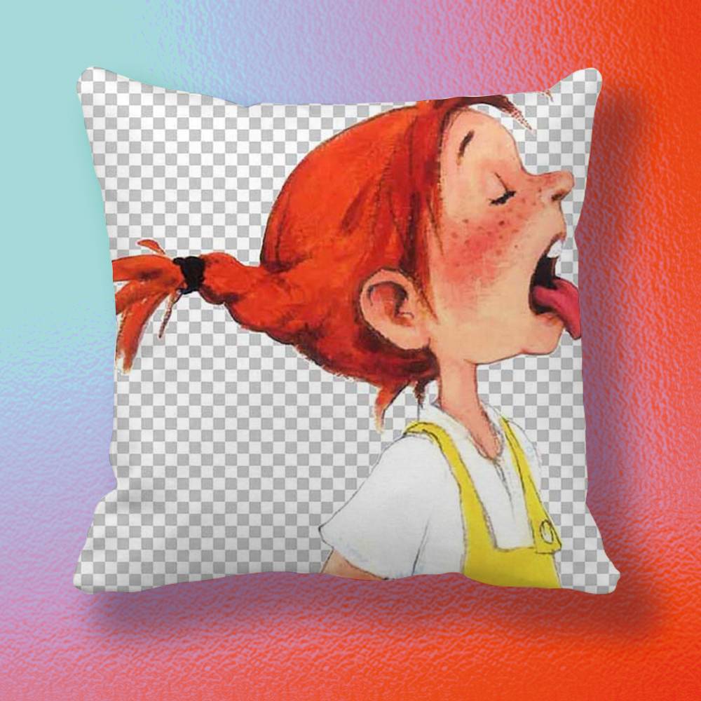 Anime Pippi Pillow cover Soft Microfiber Pillowcase Home Sofa Decor Surprise Decorative printed