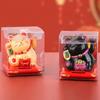 Solar Powered Maneki Neko Lucky Cat Welcoming Chinese Lucky Cat Waving Hand Beckoning Fortune Cat Figurines For Home Decor