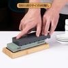 Akizora Knife Sharpening Stone, 400mm, 1000mm, 3000mm, 8000mm, Double-Sided Whetstone Set, Bamboo Non-Slip Stand, Fixed Angle Holder for Surface Resur
