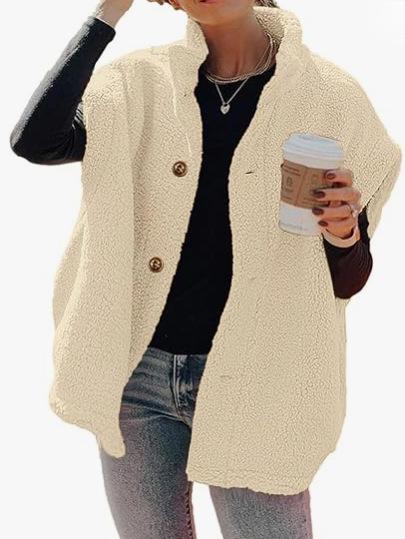 Cross-border Amazon casual versatile solid color plush vest women's winter new warm single-breasted sleeveless coat women