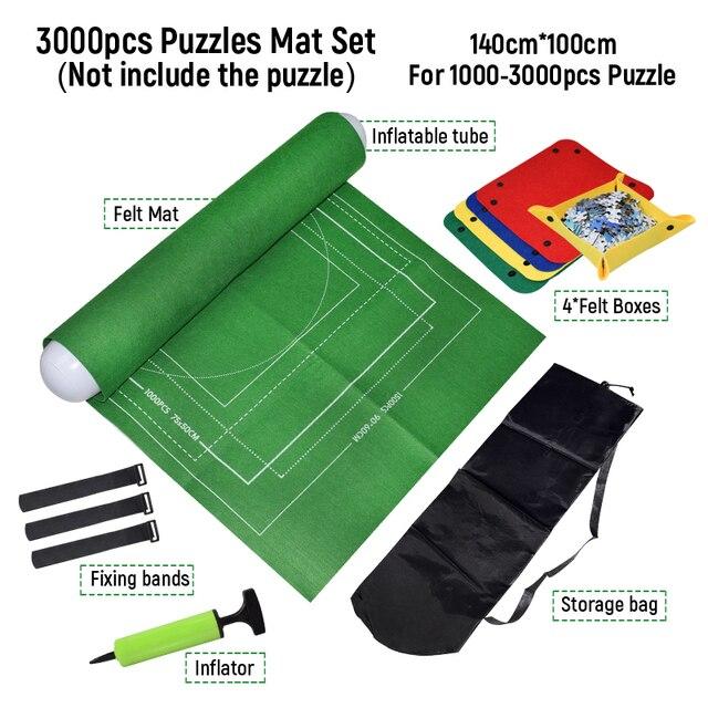 Alfombra Enrollable Para Puzzles De 1500 Piezas – Fieltro Con Líneas De Cuadrícula, Protege Y Organiza Tus Rompecabezas