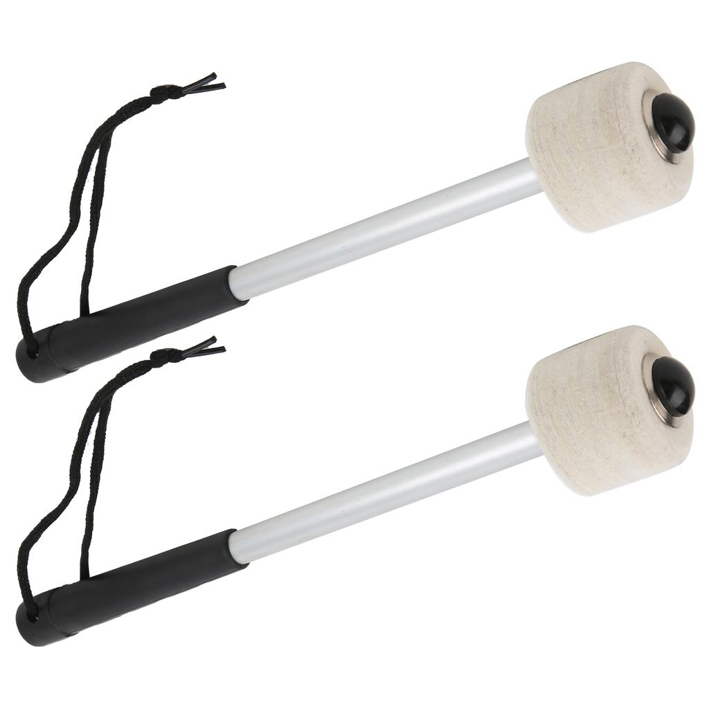 2Pcs Wollfilz Kopf Drumstick Starke Flexibilität Tragbare Rutschfeste Instrument Zubehör