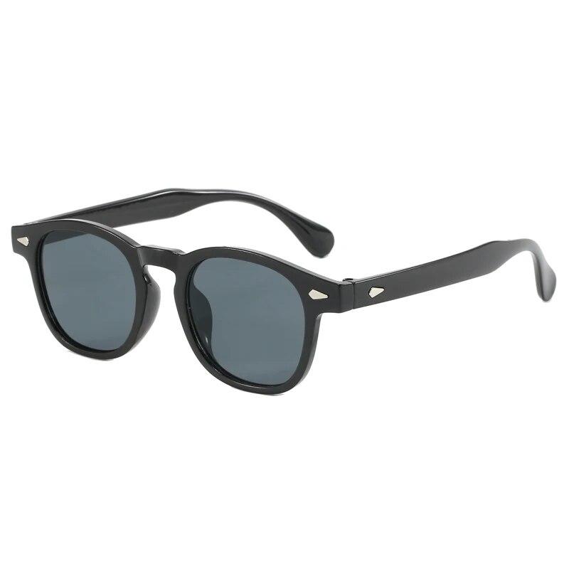 Vintage Oval Klassisch 4 Kleine Dellen Stilvolle Sonnenbrille für Herren Damen Unisex Dekorativ Retro