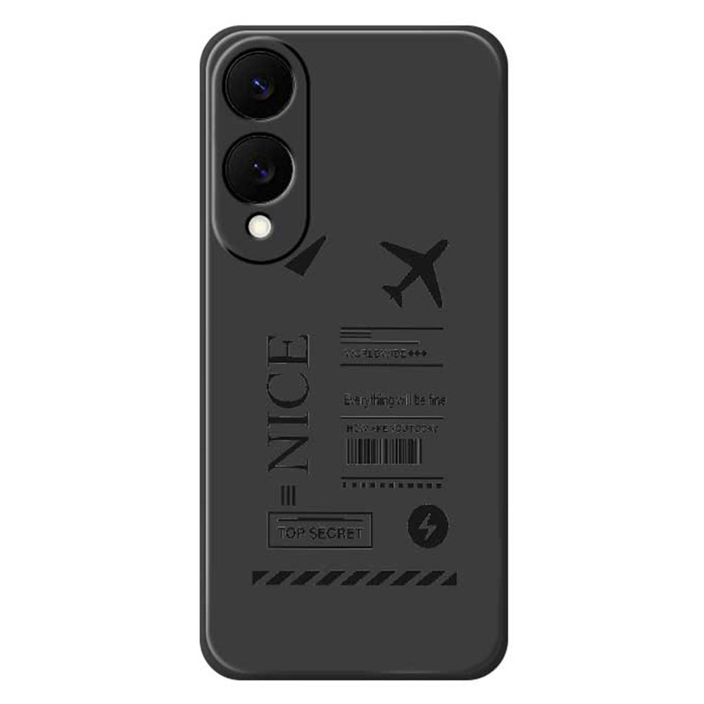 

For Samsung Galaxy S25 Edge Case Boarding Ticket Pattern Printing Straight Edge TPU Phone Back Cover D