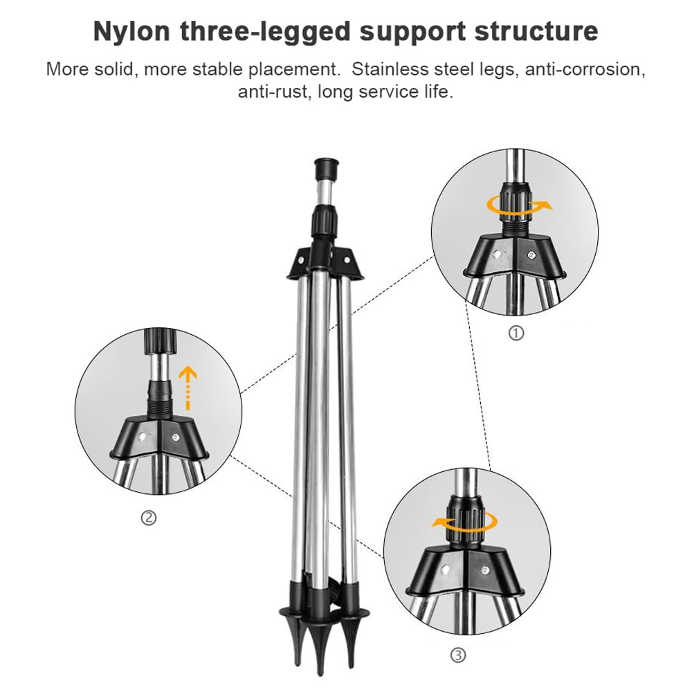 Irrigation Sprinkler, 360 Degree Rotating Irrigation Sprinkler with Telescopic Tripod, Automatic Rotating Sprayer for Garden and Lawn Watering