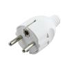 Black & White French/German Standard Detachable Elbow Power Plug with Wiring Assembly