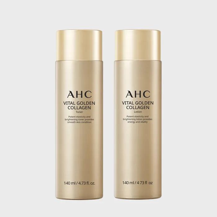 AHC Vital Golden Collagen Basic Toner + Lotion 2-piece Set (cross-selection Possible)