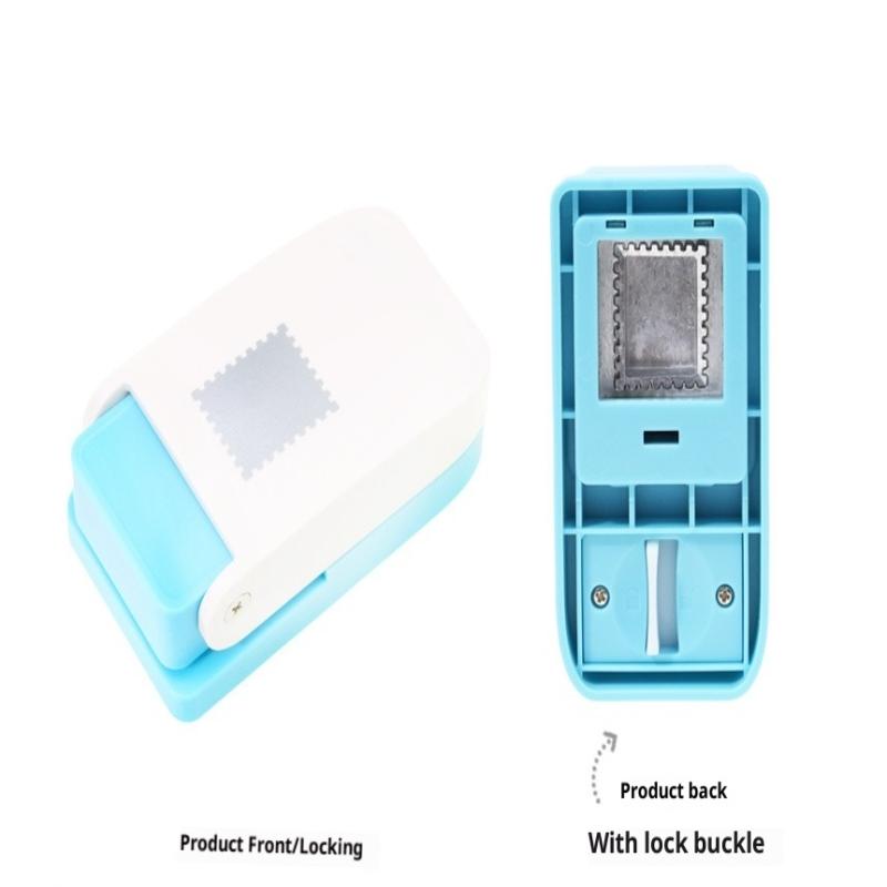 Perforadora de Sellos Postales Rectangular de Palanca Perforadora Artesanal para Manualidades en Papel Scrapbooking Herramienta de Perforación para Varios Materiales