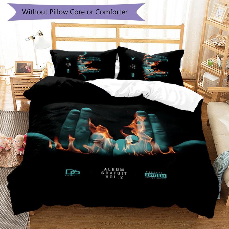 3pcs Jul Fait d'or pattern bedding set duvet cover set includes duvet cover &pillowcases, perfect all season bedroom decoration & gift