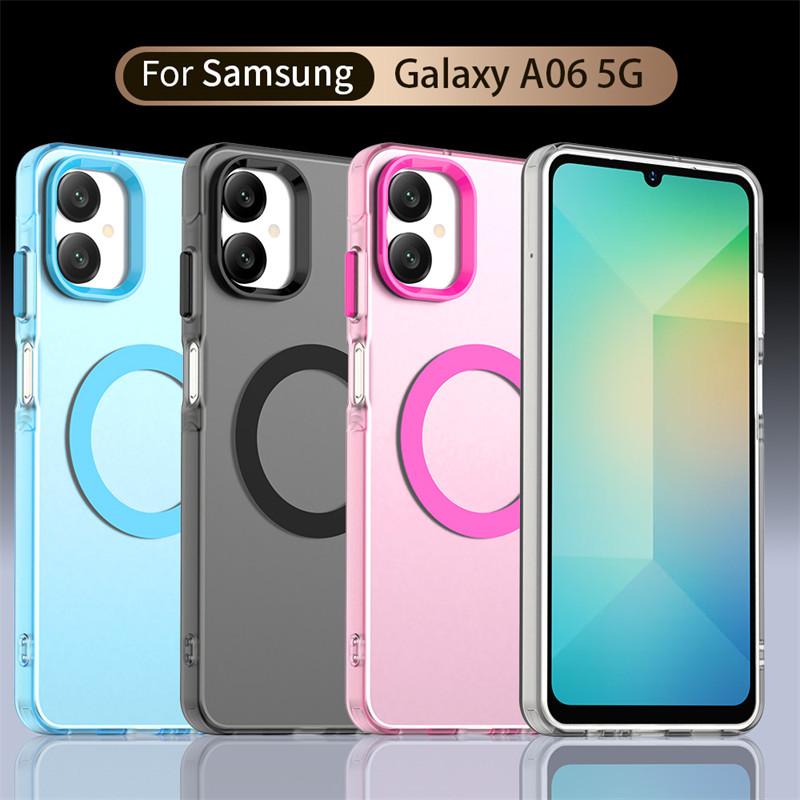 For Samsung Galaxy A06 5G Deksel Magsafe Trådløs Lading Deksel Samsung Galaxy A06 A16 A26 A36 A56 5G Matt TPU Telefondeksel Støtfanger