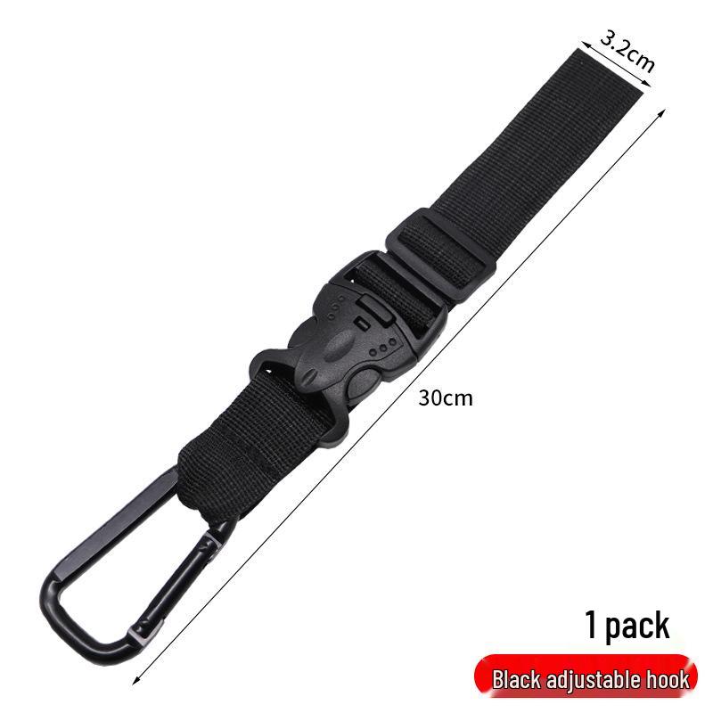 Adjustable Outdoor Backpack Buckle Strap - Portable Hook & Lanyard for Mountaineering and Camping