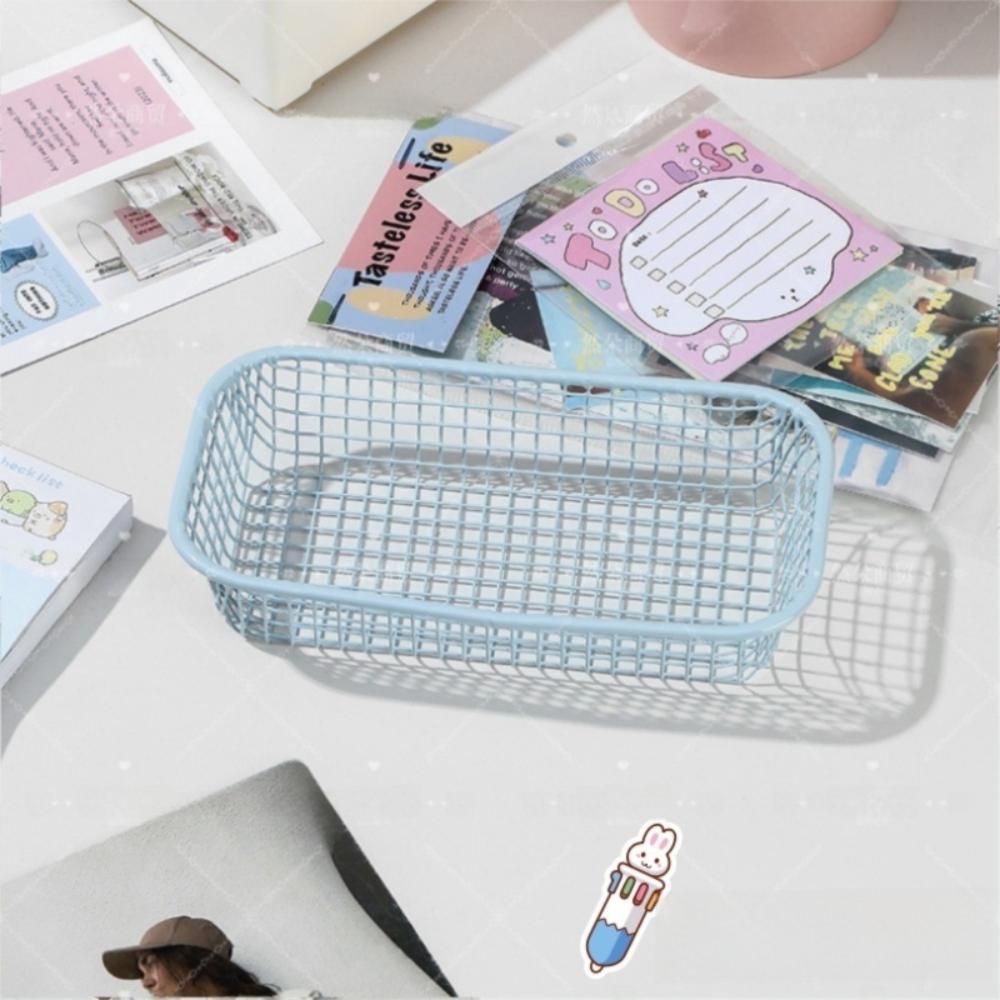 Metal Organizer Basket Mini Make Up Sorting Holder New Storage Basket Office Stationery