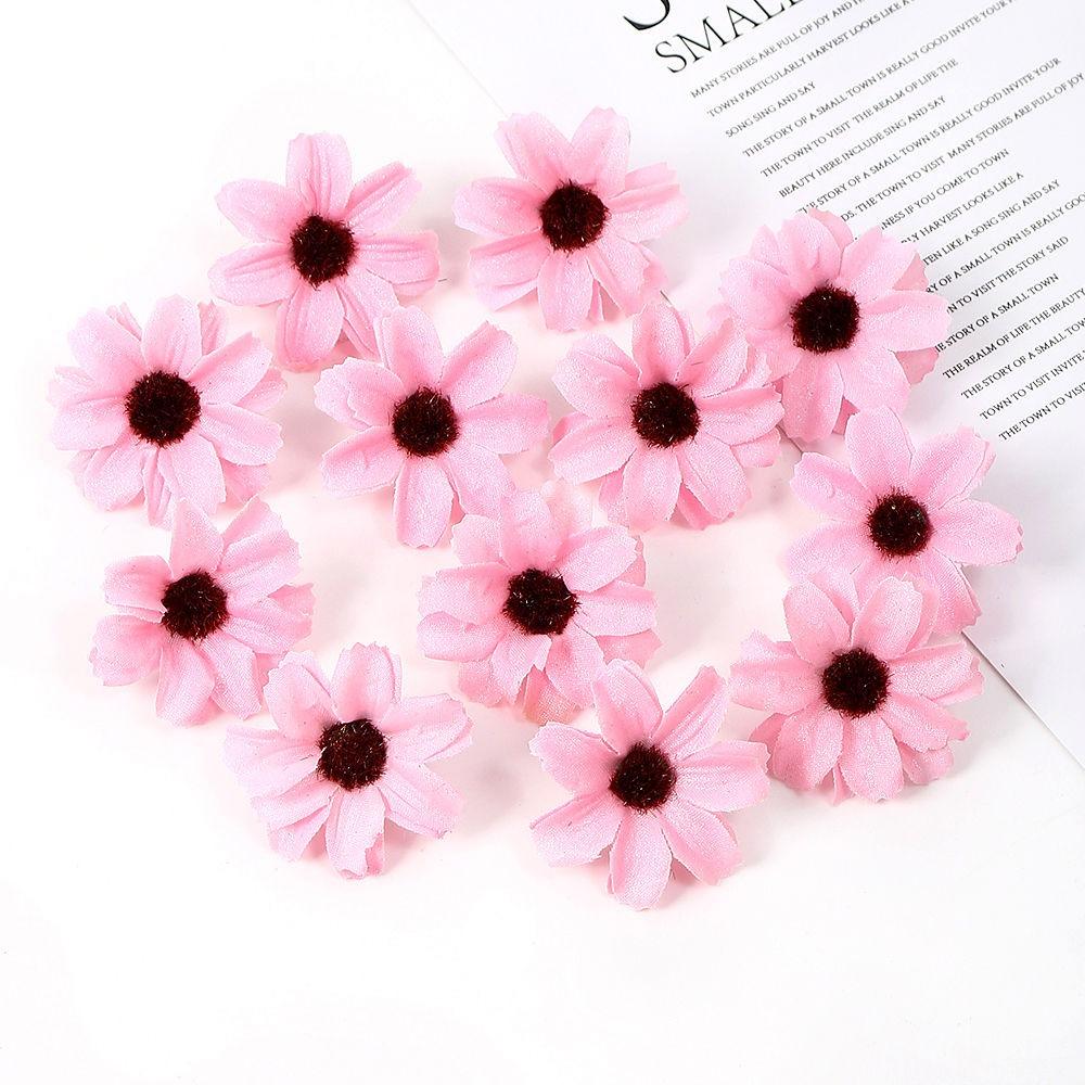 10/20/50PCs Artificial Flowers 3.5cm Silk Fake Flowers Heads for Home Room Dceor Wedding Marriage Decoration DIY Gifts Accessory