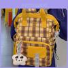 Spacious Waterproof Plaid Backpack Gender-neutral Design Perfect For Commuting