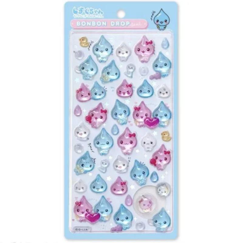 1 Sheet Kawaii Sparkling Powder Raindrop Lord Crystal Drop Glue Decorative Small Gifts Diy Small Water Drop 3D Crystal Stickers