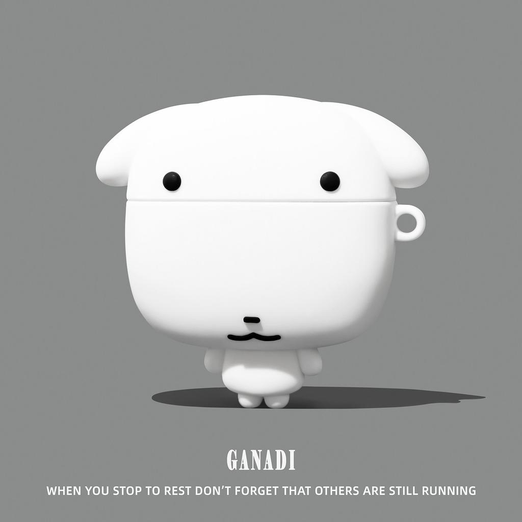 Cute little white dog airpodspro1 earphone cover for apple AirPods 1 generation cartoon silicone protective case